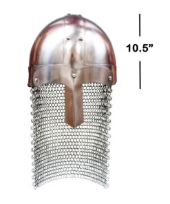 Historical Memories Medieval Steel Chainmail Crusader Helmet Warrior Armor Knight Adult Costume Functional,Chrome,Large 6 81lPotjN6TL