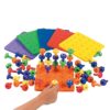 Fun Express Stack It Peg Game with Board - Toddler Activity - Occupational Therapy for Autism - 1 Board and 30 Pegs 28 81lQR7bupOL