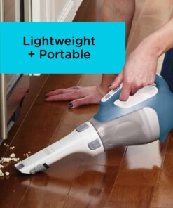 BLACK+DECKER dustbuster AdvancedClean Cordless Handheld Vacuum, Compact Home and Car Vacuum with Crevice Tool (CHV1410L) Blue, White 16 Volt Handheld Vacuum 27 81lQlJTqmuL