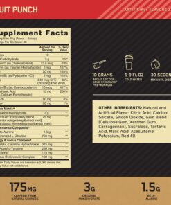 OPTIMUM NUTRITION Gold Standard Pre-Workout with Creatine, Beta-Alanine, and Caffeine for Energy, Flavor: Fruit Punch, 30 Servings 30 Servings (Pack of 1) 23 81lRF9S8RzL