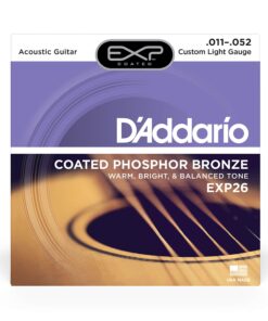 Alternative view of D’Addario EXP26 Coated Phosphor Bronze Acoustic Guitar Strings, Light, 11-52 – Offers a Warm, Bright and Well-Balanced Acoustic Tone and 4x Longer Life - With NY Steel for Strength and Pitch Stability Custom Light, 11-52 1-Pack