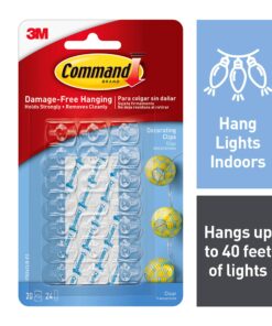 Alternative view of Command 17026CLR B007RKFCFY Decorative Replacement Strip, Mini, 1/2 Lb, Rubber Resin Adhesive, Paper Liner, 120 Clips, Clear, Count
