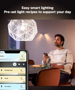 Philips 461004 Hue White Ambiance A19 60W Equivalent Dimmable LED Smart Bulb (Compatible with Amazon Alexa, Apple HomeKit, and Google Assistant) Standard Standard Packaging 15 81lScK3UBBL