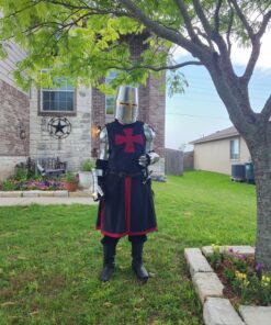 Szco Supplies 14” Decorative Barrel Brass Helm Crusader Helmet (910902) 22 81lSusInJL