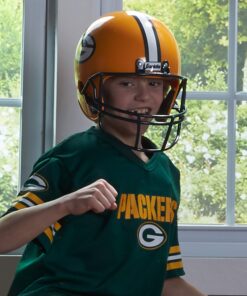 Franklin Sports NFL Youth Football Uniform Set for Boys & Girls - Includes Helmet, Jersey & Pants with Chinstrap + Numbers Green Bay Packers Medium 15 81lSwtZ1daL