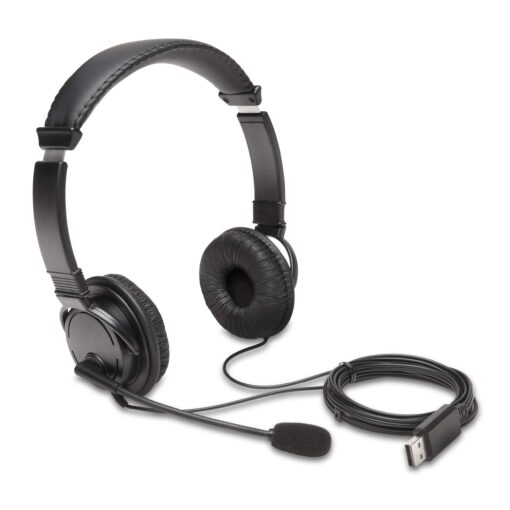 Kensington USB Hi-Fi Headphones with Microphone (K97601WW), Black USB-A USB-A with mic