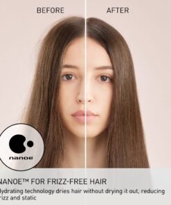 Panasonic nanoe Salon Hair Dryer with Oscillating Quick Dry Nozzle, Folding Hair Dryer for Travel and Home, 3 Airflow Settings for Easy Styling and Healthy Hair - EH-NA2C-W (White) Compact Hair Dryer w/ 1 attachment 28 81lUwOlaiL