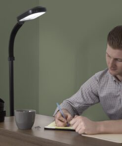 Lavish Home (72-0890) 5 Feet Sunlight Floor Lamp With Adjustable Gooseneck - Black 19 81lVA9CC7OL