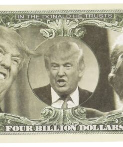 Set of 5 - Donald Trump Dump Trump Four Billion Dollar Bill - Highly Collectible Novelty Dollar - Funny for Democrats or Republicans - Give The Gift of Laughter- Funniest Political Gift of 2016 4 81lVcr1FjFL