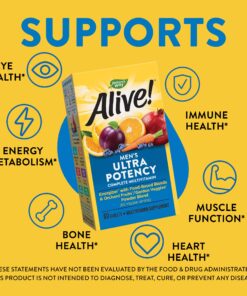 Nature's Way Alive! Men's Daily Ultra Potency Complete Multivitamin, High Potency B-Vitamins, Supports Energy Metabolism*, 60 Tablets 23 81lWIBHI3L