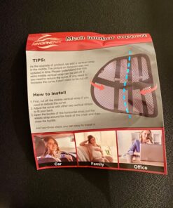 kingphenix Lumbar Support (2 Pack) with Breathable Mesh, Suit for Car, Office Chair Mesh - Black 44 81lWJthzNRL