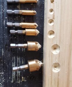 Baban Countersink Drill Bit,Countersink Drill Bit Set 6 Pcs 1/4'' Hex Shank HSS 5 Flute Countersink 90 Degree Center Punch Tool Sets for Wood Quick Change Bit 6mm-19mm 47 81lWdQpHs7L