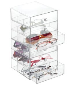 iDesign Plastic Divided 3-Drawer Vanity & Countertop Organizer – 7" x 6.5" x 6.5”, Clear 3 Drawer 28 81lZ zmD3sL 1