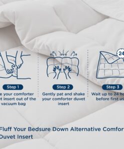 Bedsure Twin Comforter Duvet Insert Black - Quilted Bedding Kids' Comforters for Twin Bed, All Season Down Alternative Comforter Twin Size for Kids with Corner Tabs 16 81la8OUVI1L