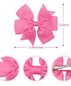 CÉLLOT 40Pcs 3 Inch Boutique Grosgrain Ribbon Pinwheel Hair Bows Alligator Clips For Girls Toddlers Accessories Teens Gifts In Pairs 40pcs/20color-A 24 81ld58H30uL