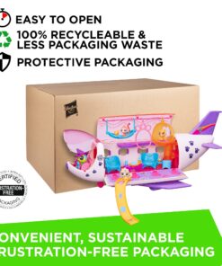 Littlest Pet Shop Pet Jet Playset Toy, Includes 4 Pets, Adult Assembly Required (No Tools Needed), Ages 4 and Up (Amazon Exclusive) Frustration Free Packaging 18 81ld8VHBCML