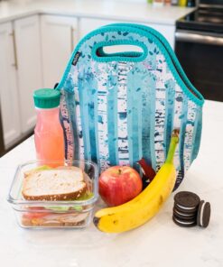 Artovida Artists Collective Insulated Neoprene Lunch Bag With - Design by Michelle Li Bothe (Germany) Birches - Washable Soft Lunch Tote for Work and Picnic - Classic Michelle Li Bothe Birches 21 81lekslBHDL