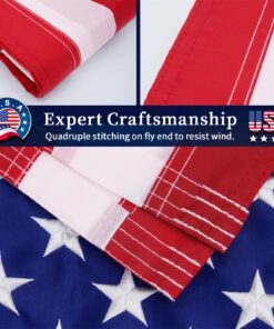 Jetlifee American Flag 4x6 Outdoor, 4x6 Flags Outside, All Weather US Flags with Embroidered Stars Sewn Stripes Brass Grommets, Vivid Color, Polyester USA Flag for Outdoor Indoor (4 by 6 Foot) 4 by 6 Foot 23 81lezuR9I8L 2