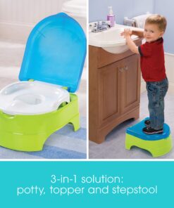 Alternative view of Summer Infant My Fun Potty, Neutral  – 3-Stage Potty Training Toilet – Includes Colorful Stickers, Removable Training Seat, Non-Slip Rubber Feet, and Ability to Convert into Stepstool Blue/Green Potty Rewards Set
