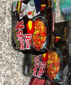Samyang New Ramen/Spicy Chicken Roasted Noodles, 4.94 oz (Pack of 5) Carbo 5 pk 4.9 Ounce (Pack of 5) 28 81lg0jJ7YbL