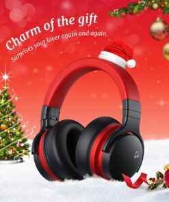 MOVSSOU E7 Active Noise Cancelling Headphones Bluetooth Headphones Wireless Headphones Over Ear with Microphone Deep Bass, Comfortable Protein Earpads, 30 Hours Playtime for Travel/Work, Black 30 81lg6mxnxPL