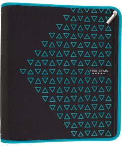 Five Star Zipper Binder, 2 Inch 3 Ring Binder, Xpanz Expandable with Interior Pockets, Color Selected For You, 1 Count (29040),13.63" x 2.63" x 12", Assorted Colors