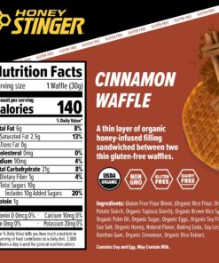 Honey Stinger Organic Gluten Free Cinnamon Waffle | Energy Stroopwafel for Exercise, Endurance and Performance | Sports Nutrition for Home & Gym, Pre & During Workout | 16 Count (Pack of 1) 16.96 Ounce 9 81lhSj1xZWL