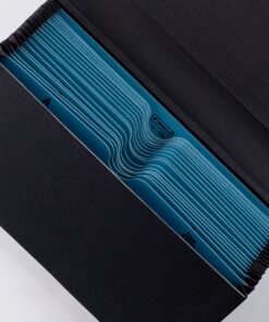 Alternative view of Smead Two-Way Handy Organizer File, 21 Pockets, Alphabetic (A-Z) and Monthly (Jan-Dec), Flap and Elastic Cord Closure, Blue/Black (70506)