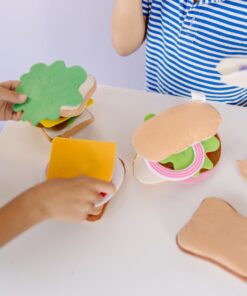 Alternative view of Melissa & Doug Felt Food Sandwich Play Food Set (33 pcs) - Felt Sandwich Play Set For Kids Kitchen, Pretend Play Sandwich, Felt Sandwich Toy For Toddlers Kids Ages 2+,Orange Felt Play Food