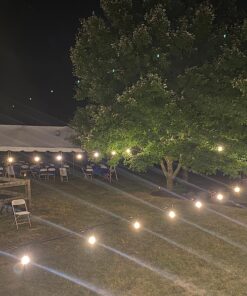 Brightech Ambience Pro - Waterproof LED Outdoor String Lights - Hanging, Dimmable Vintage Edison Bulbs - 48 Ft Commercial Grade Patio Lights, Christmas Cafe Ambience in Your Backyard, 2W 15 Bulbs (2700k) Soft White 48 Feet 52 81li0AL9fLL