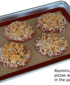 Silicone Baking Mat - Set of 2 Half Sheet (Thick & Large 11 5/8" x 16 1/2") - Non Stick Silicon Liner for Bake Pans & Rolling - Macaron/Pastry/Cookie/Bun/Bread Making - Professional Grade Nonstick Half Sheet 2pk 28 81li5K4bDjL