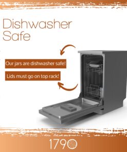 1790 Large Glass Jars with Lid - Wide Mouth 1 Gallon Glass Jar with Lid - Glass Gallon Jar for Kombucha & Sun Tea - Gallon Mason Jars are Large Glass Jars with Lids 1 Gallon for Food Storage - 2 Pack 24 81ljLRsTdxL