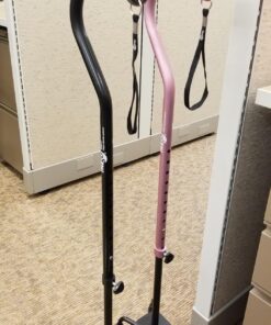 Hugo Quad Cane Adjustable for Right or Left Hand Black 1 Count (Pack of 1) 22 81ljauaMYCL