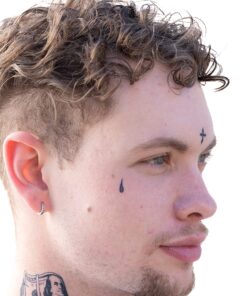 Thug Ink Temporary Tattoos - Volume I - 10 Temporary Tattoos ~ Face Tattoos ~ Teardrop, Cross, Praying Hands, etc~ Thug Life ~ Fake Tattoos ~ Water-transfer Tattoos 19 81ljqztQTKL