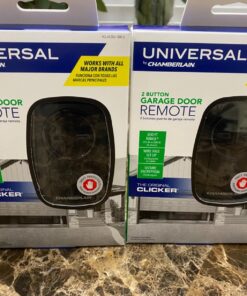 Chamberlain KLIK5U-BK2 Clicker 2-Button Garage Door Opener Remote with Visor Clip, Black Pack of 1 43 81lk5QDU3iL