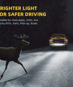 DWVO Flush Mount LED Pods 4.8Inch 2PC, 42W Triple Row Driving Lights 6300LM Work Light Flush LED Light Bar Fog Lights Off Road Lights for Truck UTV ATV SUV Boat Driving Lights Side Shooter Led Light 26 81lkLJZEoL