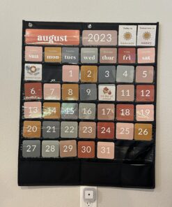 The Ultimate Classroom Calendar Pocket Chart for Kids - Simplified Calendar with Educational Cards for Easy Learning - Fun Boho Classroom/Teacher Must Have Supplies That Fits Nicely w/Any School Decor Calendar for Kids 34 81lkO2Ls7yL