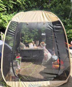 CampLand Outdoor Folding Table Aluminum Lightweight Height Adjustable with Storage Organizer for BBQ, Party, Camping White 31 81lm5Vj5zsL