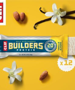 Alternative view of CLIF Builders - Vanilla Almond Flavor - Protein Bars - Gluten-Free - Non-GMO - Low Glycemic - 20g Protein - 2.4 oz. (12 Count)