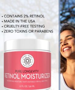 Pure Body Naturals Retinol Moisturizer, 1.7 Ounces - Moisturizing Retinol Cream for Face, Age Defying Eye Cream for Wrinkles and Lines with Hyaluronic Acid, Shea Butter, and Jojoba Oil 23 81lmBdsM7EL