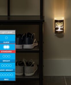 GE CoverLite LED Night Light, Decorative, Plug-In, Smart Dusk-to-Dawn Sensor, Home Décor, Ideal for Bedroom, Bathroom, Kitchen, Hallway, 1 Pack, 29846, Oil Rubbed Bronze | Tree of Life Oil Rubbed Bronze - Tree of Life 26 81lmGOwESL