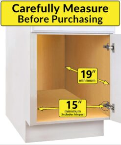 LYNK PROFESSIONAL® Pull Out Cabinet Organizer, 14"W x 18"D - Slide Out Drawers for Kitchen Cabinets - Sliding Pantry Shelves - Roll Out Shelf Storage for Pots, Pans - Lifetime Limited Warranty, Chrome 14" W x 18" D 14x18 Chrome 33 81lmKBTZEVL