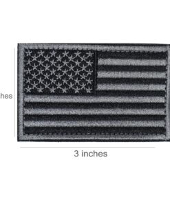 2 Pieces Tactical USA Flag Patch -Black & Gray- American Flag US United States of America Military Uniform Emblem Patches (2 Packs) 16 81lnDk8OL