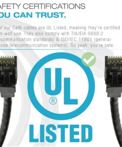 Mediabridge Cat6 Ethernet Patch Cable (5-Pack - 5 Feet) - Soft Flex Tab - RJ45 Computer Networking Cord - Multi-Color - (Part# 32-699-05X5M) 5 Feet, 5-Pack (Multi-Color) 17 81loCZrBKvL