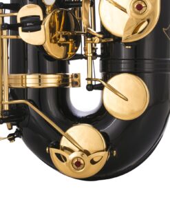 Glory Black/Gold B Flat Tenor Saxophone with Case,10pc Reeds,Mouth Piece,Screw Driver,Nipper. A pair of gloves, Soft Cleaning Cloth 22 81lokuk50L