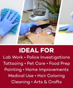 Dealmed Medical Exam Nitrile Gloves– 200 Count, Disposable Non-Irritating Latex Free Multi-Purpose Use for a First Aid Kit and Facilities, Large Large (Pack of 200) Purple (Pack of 1) 19 81lonlkZ6XS