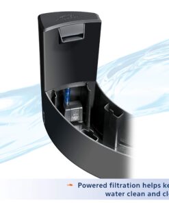 Aqueon Betta Falls 3 Section Aquarium Fish Tank With QuietFlow Power Filtration, Black 39 81lqLEG1m7L