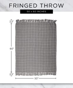 DII California Casual, Colby Southwest Woven Throw, Dark Brown & Stone, 50x60 50x60" 24 81lrA1g5zDL 2
