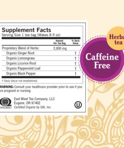 Yogi Tea - Ginger Tea (6 Pack) - Supports Healthy Digestion - Soothing and Spicy Blend - Caffeine Free - 96 Organic Herbal Tea Bags 10 81lsR4sRfL