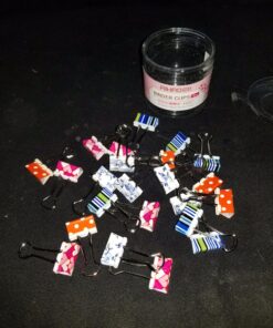 Panda SUPERSTORE Lovely Cute Printing Style Metal Binder Clips/Paper Clips/Clamps(1 Box 24 Sets) 19 81lsXBJV7L